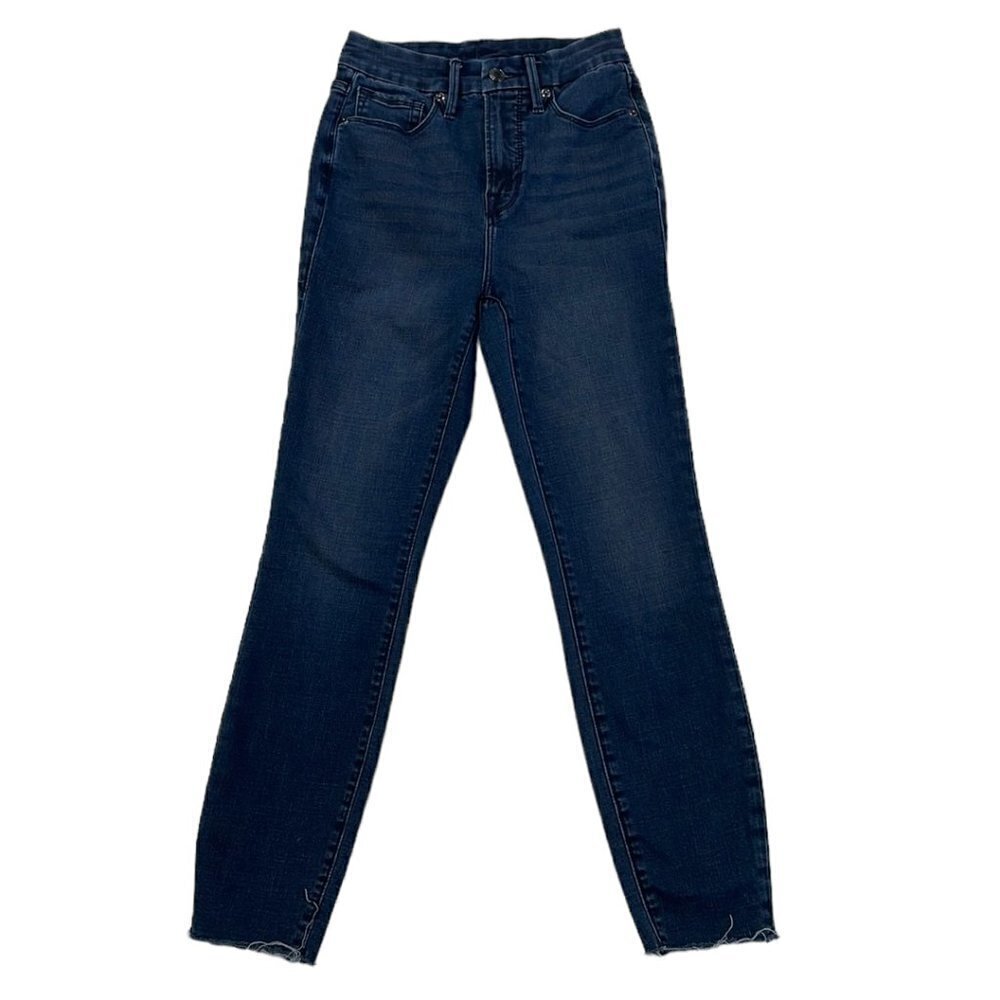 Good American Jeans Skinny Dark Blue Denim Waist Size 24